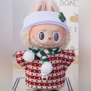 Cute Red Holiday Sweater set For your Labubu-doll NOT included